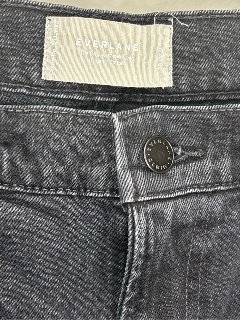 Everlane Charcoal Gray High-Rise Straight Jeans Size 28 - Picture 3 of 10